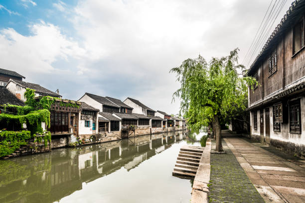 istock Ancient folk houses along river, Nanxun ancient town 1196321821