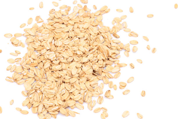 istock Oatmeal  isolated on a white background 1196324433