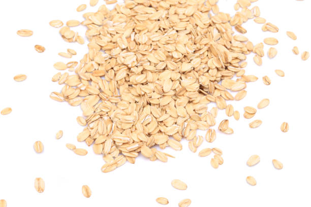 istock Oatmeal  isolated on a white background 1196324439