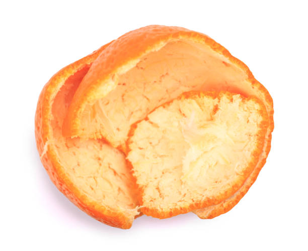 istock Orange peel isolated on white background 1196324459