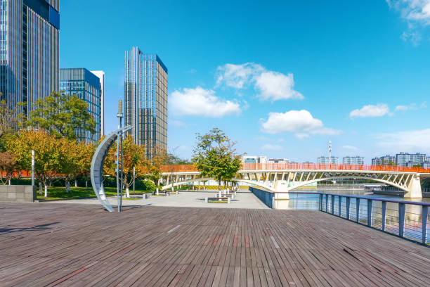 istock Modern Architecture Office Building in Ningbo Financial District, China 1196325464