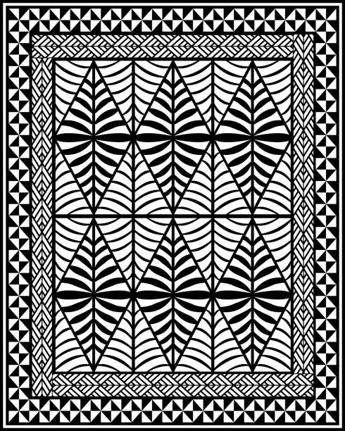 Vector illustration of Pattern inspired by Tonga Islands traditional design elements.