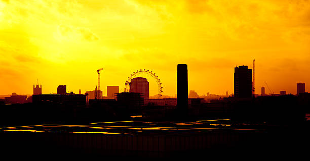 London at sunset stock photo
