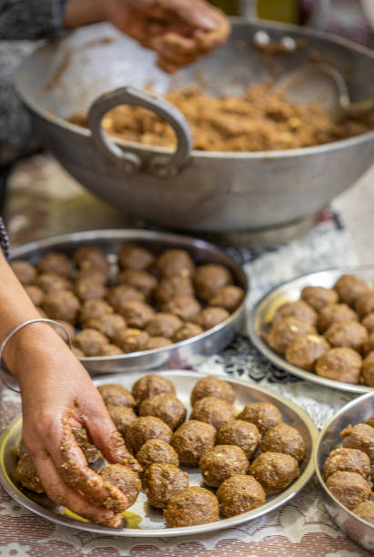 istock Homemade flax seeds Pinni or Laddoo 1196333737