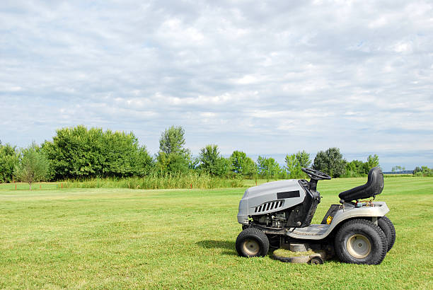 lawn mower stock photo