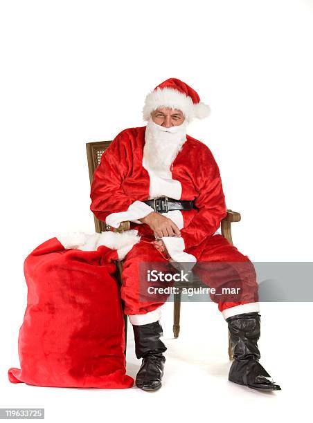 Santa Natale - Fotografie stock e altre immagini di Babbo Natale - Babbo Natale, Stare seduto, Adulto
