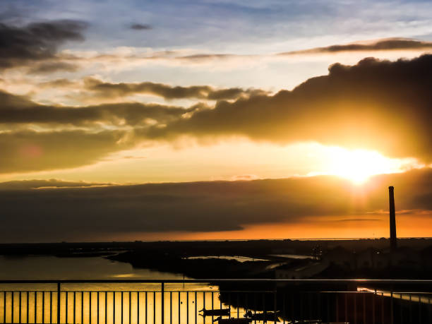 istock The salt at sunrise was seen from a bridge 1196344543