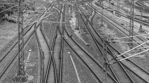 istock High Angle View Of Railroad Tracks 1196344948