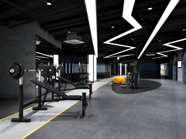 istock GYM and Yoga Saloon. 3D Rendering. 1196348149