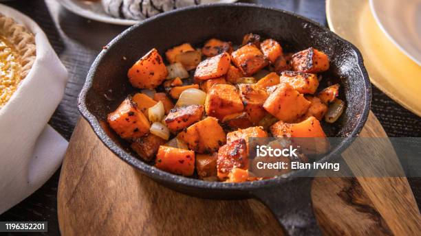 Roasted Sweet Potatos Stock Photo - Download Image Now - Sweet Potato, Roasted, Cooked