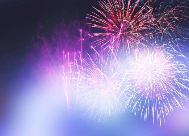 istock Happy New Year abstract fireworks background 1196357758