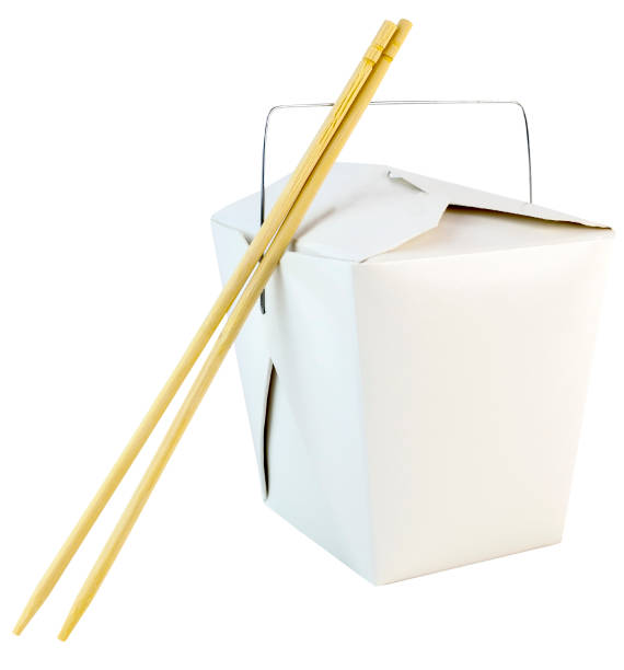istock Chinese Food Carton with Chopsticks 1196364077