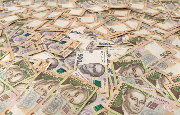 istock 500 Ukrainian hryvnia as solid background. Money concept 1196364516