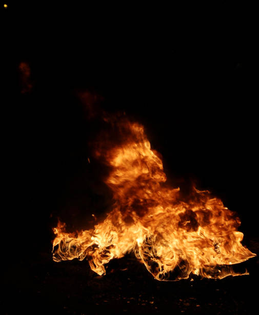 istock Burning tires creating big black smoke and pollution. 1196372578