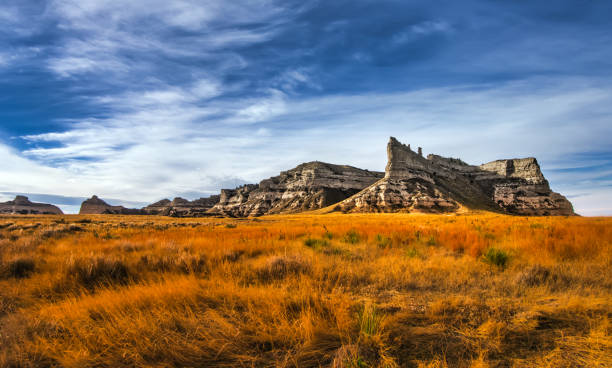 Scottusbluff National Monument in Gering Nebraska Scottusbluff National Monument in Gering Nebraska nebraska stock pictures, royalty-free photos & images