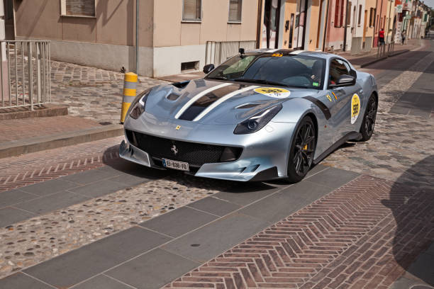 ferrari f12 tdf (2016) in mille miglia 2017 - f12 stock-fotos und bilder