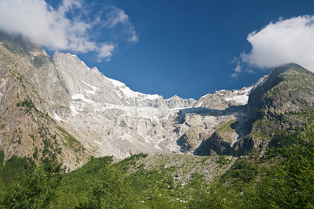 Glacier du Miage - Mont Blanc stock photo