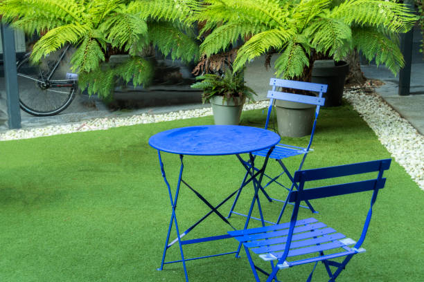 istock Tables and chairs on the terrace 1196381076