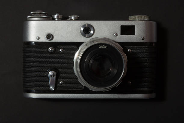 istock Retro film photo camera 1196385545