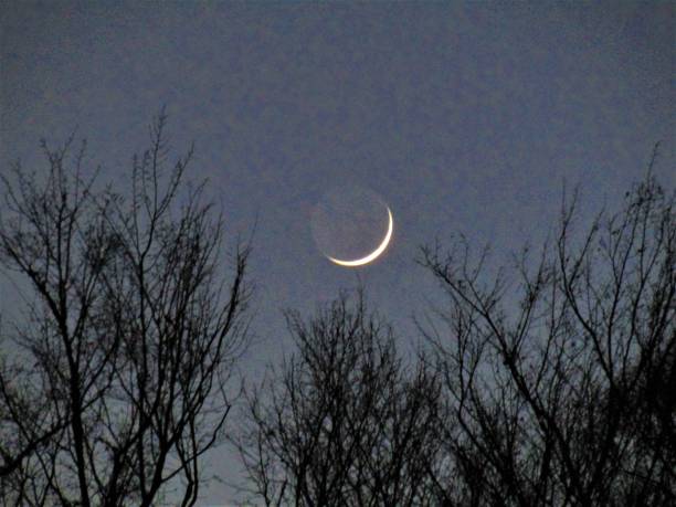 istock December. Christmas. Japan. Rising moon. 1196387608