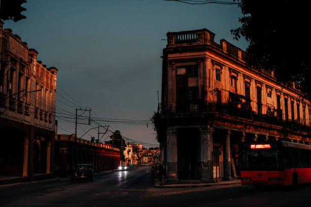istock Street view at twilight, Havana, Cuba 1196389321