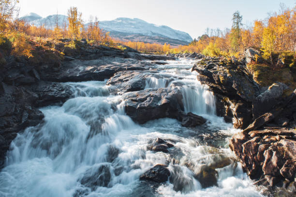 istock Waterfall in the mountains somwhere in Sweden 1196393321