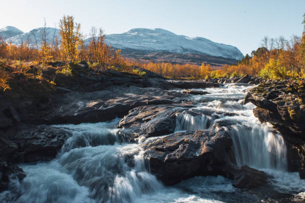 istock Waterfall in the mountains somwhere in Sweden 1196393705