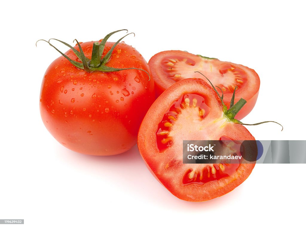 Fresh tomatoes with water drops  Bright Stock Photo