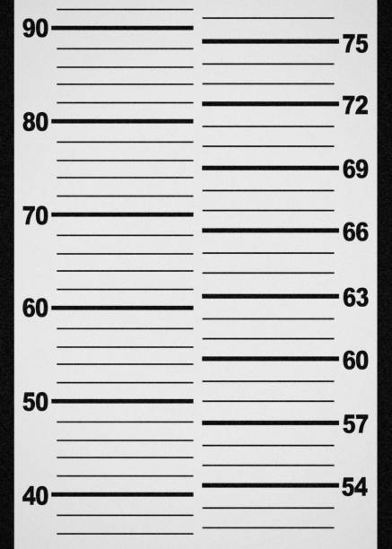 lege politie line-up mugshot achtergrond illustratie - groeimeter fotos stockfoto's en -beelden