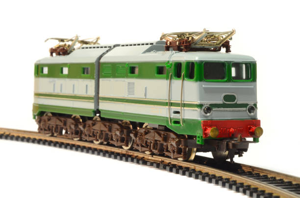 steam loco model isolated over white
