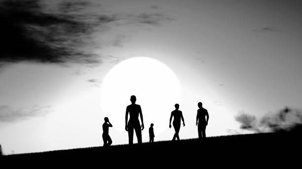 istock People Silhouette at Sunset 3D Rendering 1196396713