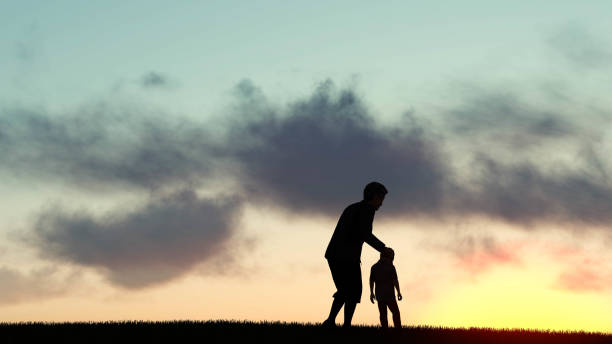 istock people silhouette at sky 3D Rendering 1196396776