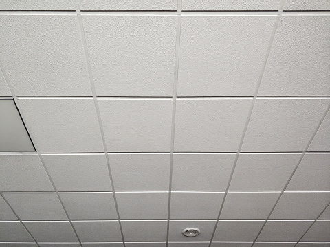 Low angle view ceiling, ceiling panels