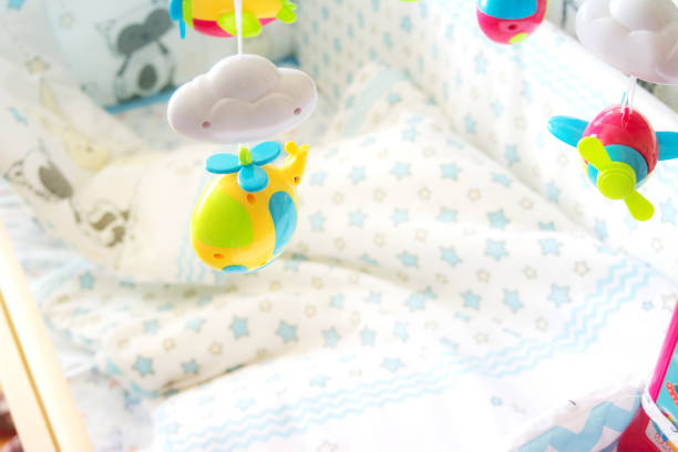 istock children's mobile toy for a cradle in the nursery 1196401378