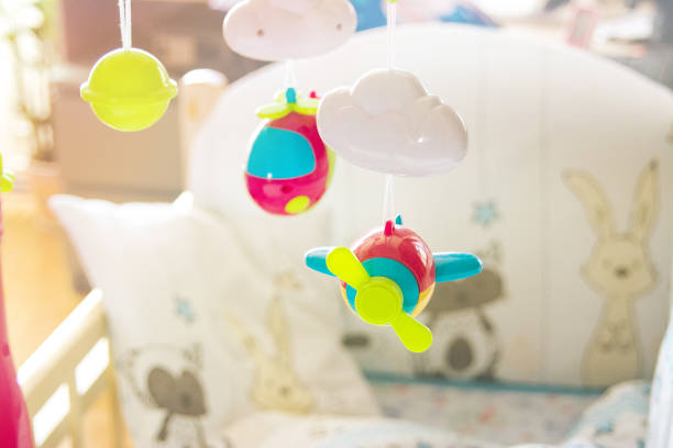istock children's mobile toy for a cradle in the nursery 1196401390