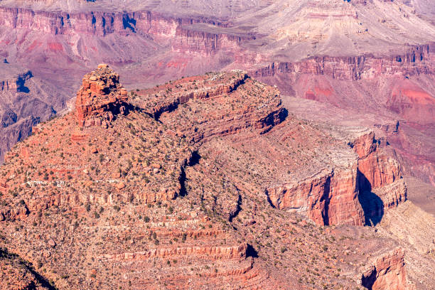 A panoramic view of the mountainous Grand Canyon as seen from Lipan Point.