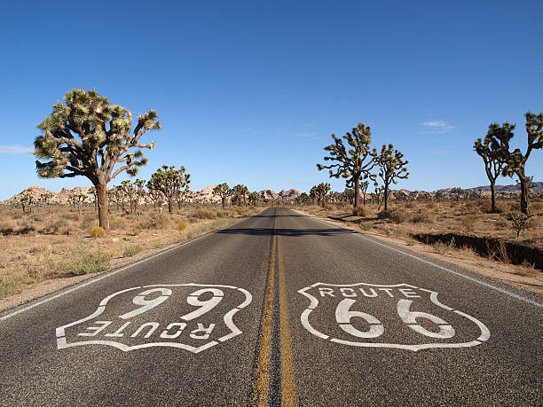 istock Route 66 with Joshua Trees 119640390