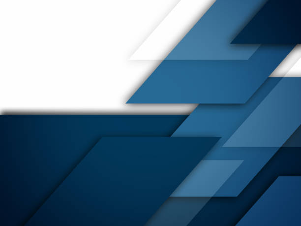 istock Abstract Blue Business background With Square 1196407979