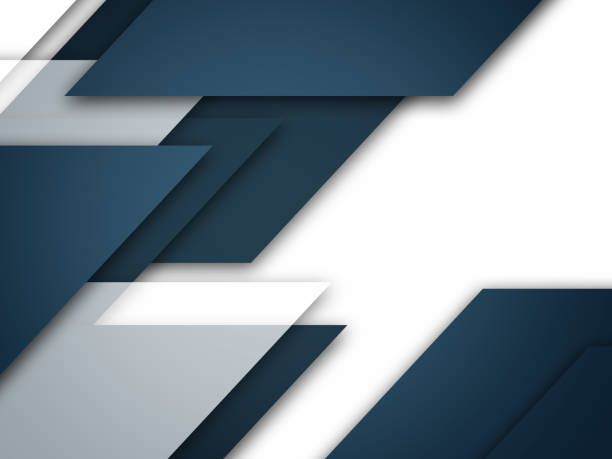 istock Abstract Blue Business background With Square 1196408486