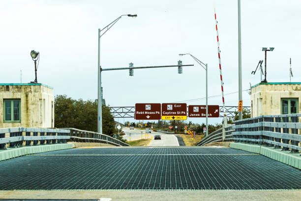 istock Driving over the Captree draw bridge 1196412881