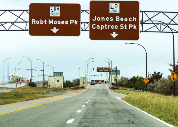 istock View of road approaching the Captree Draw Bridge 1196412885