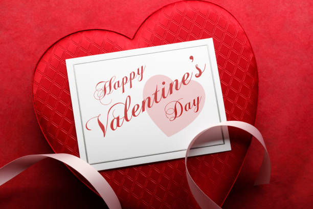 istock Happy Valentine's Day Card On Heart Shape Candy Box 1196412930