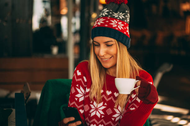 istock Cute Woman Texting on Smart Phone 1196415923