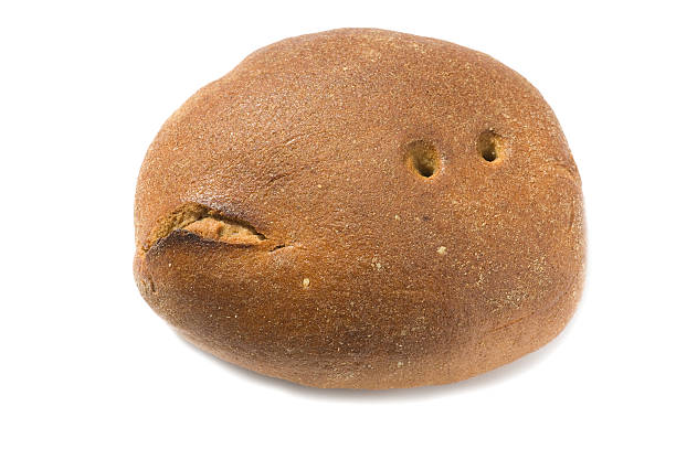 black bread on white
