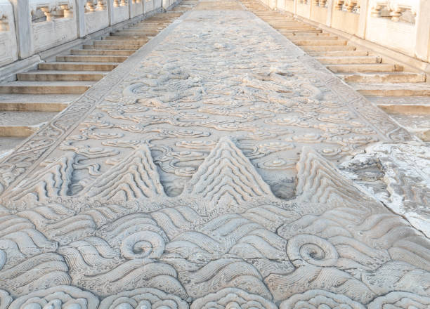 Beijing Palace Chinese dragon pattern stone carving