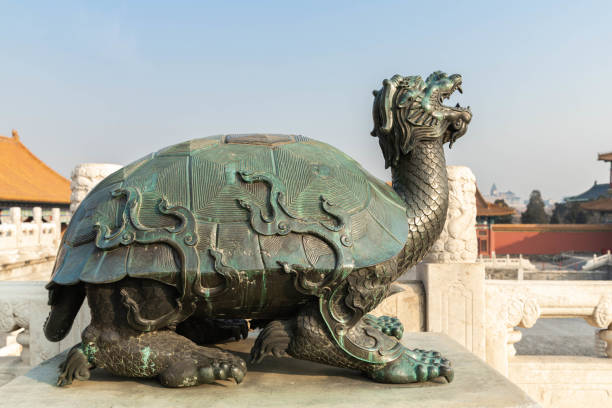 istock Beijing Forbidden City Bronze Black Tortoise Statue 1196430538