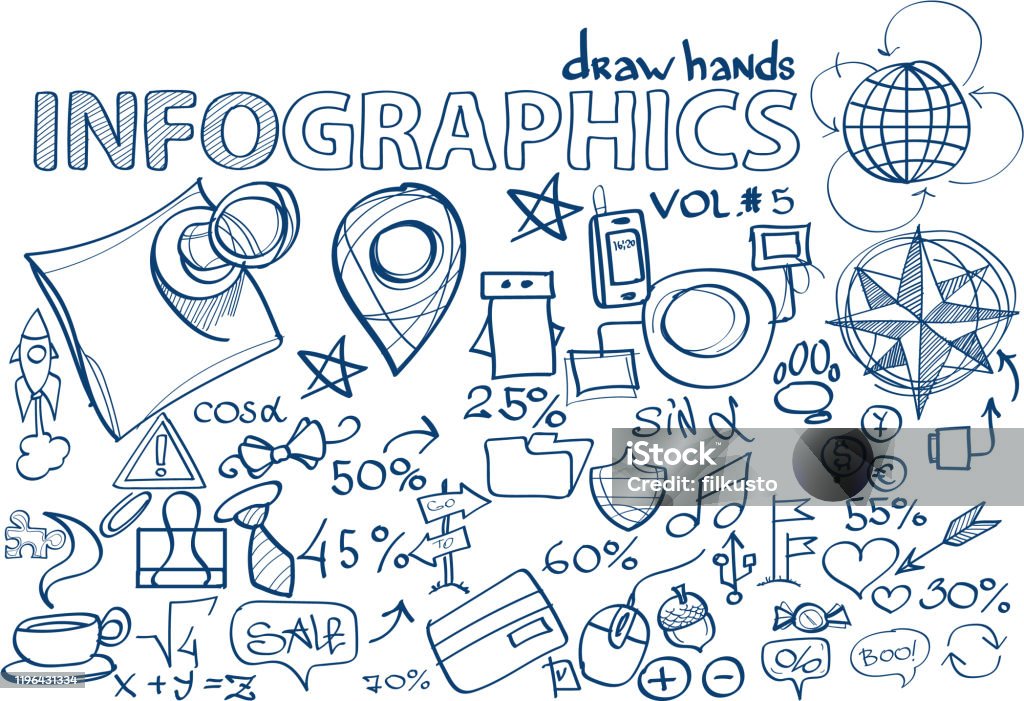 Drawing Infographic Hand Draw Infographics Vol 5 Stock Illustration - Download Image Now ...