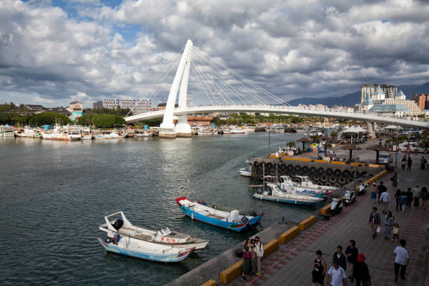 November 8, 2019 Tamsui Fisherman's Wharf and lover's bridge, New Taipei City, Taiwan