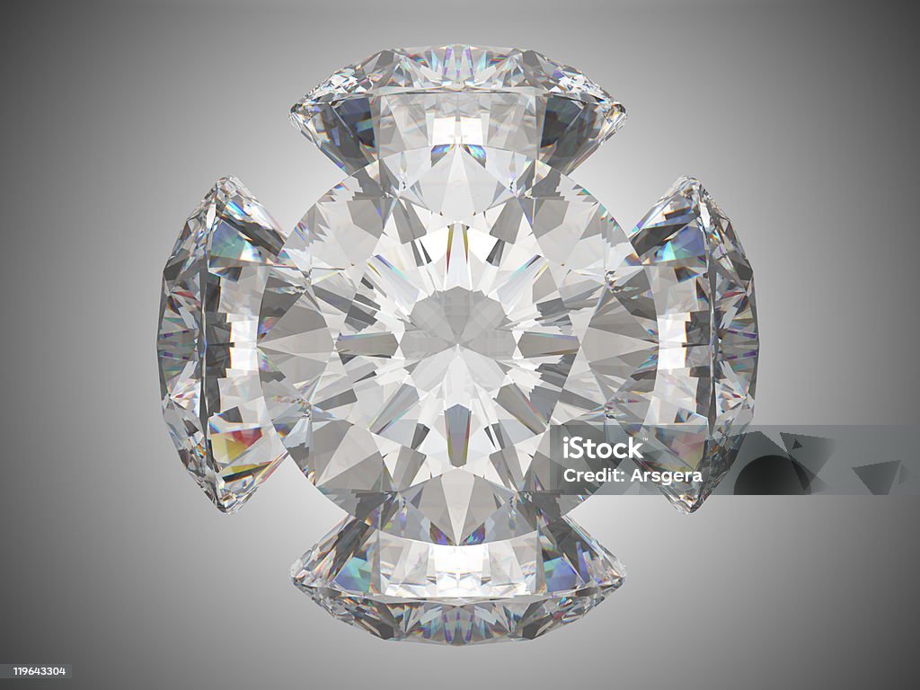 Cinque diamanti taglio brillante - Foto stock royalty-free di Abilità
