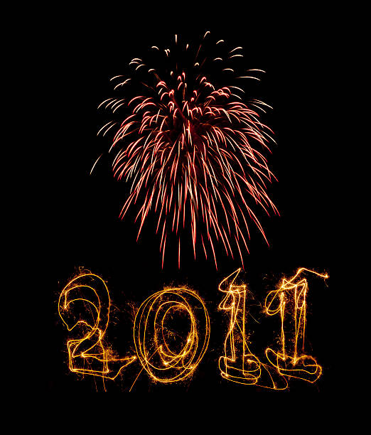 istock Pink explosion and 2011 in sparklers 119643530